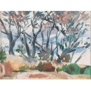 Jan Wacław Zawadowski (1891 Skobełka na Wołyniu - 1982 Aix en Provence), Krajobraz z drzewami