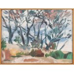 Jan Wacław Zawadowski (1891 Skobełka na Wołyniu - 1982 Aix en Provence), Krajobraz z drzewami