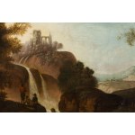 Gregorio Fidanza (1759 - 1823), Pejzaż z ruinami i wodospadem