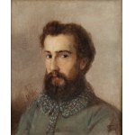 Karol Miller (1835 Częstochowa - 1920 Warszawa), Portret mężczyzny w kożuchu, 1862