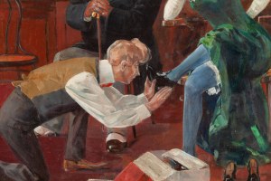 Czesław Jankowski (1862 Warszawa - 1941 Sceaux, Francja), Przymiarka u szewca, 1910