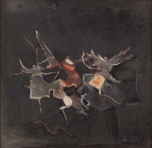 Alfred Aberdam (1894 Lwów - 1963 Paryż), Kobieta przy swej toalecie, 1966