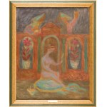Witold Mars (1912 Rząsna Polska, Ukraina - 1985 Nowy Jork), Siedząca kobieta z kwiatami