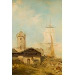 Charles Hoguet (1821 Berlin - 1870 Berlin), Pejzaż nadmorski