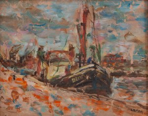 Zenon Kononowicz (1903 Honczary - 1971 Kazimierz Dolny), Scena portowa