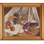 Jozef Krzyzanski (1898 Hnilice, Ukraine - 1987 Poznan), Still life with vegetables and fruits