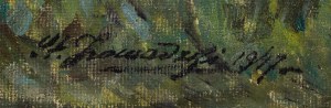 Stanisław Zawadzki (1878 Warszawa - 1960 Warszawa), Foksterier na łące, 1947