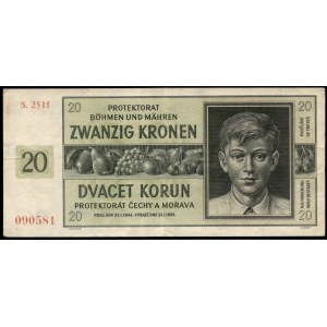 Czechy i Morawy. 20 Korun 1944 Prefiks S 25 H