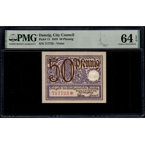 Danzig. 50 Fenigow 1919 Violet