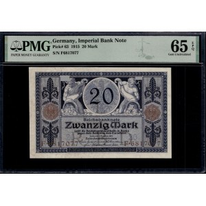 Německo. Imperial Bank 20 marek 1915