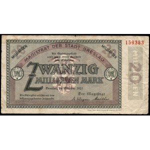 Polska. Wrocław 20 miliardów marek 1923