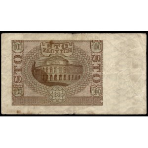 Polen. 1940 100 Zlotych Präfix B ZWZ WWII London Fälschung