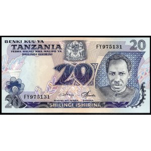 Tanzania. 20 Shilingi 1978