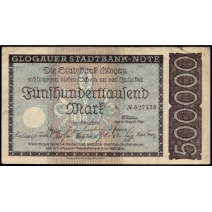 Poľsko. Głogów 500000 mariek 1923 Prefix A