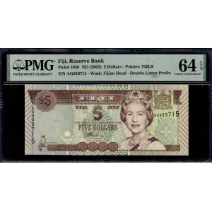 Fiji. 5 Dollars 2002