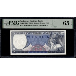 Surinam. 5 Gulden 1963
