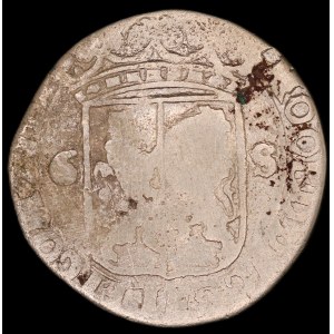 Netherlands. Zwolle 6 Stuivers Rijderschelling 1681 With Countermark Silver