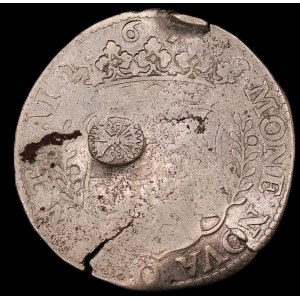 Netherlands. Utrecht 6 Stuivers Schelling 1675 With Countermark Silver