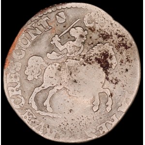 Holandia. Zwolle 6 Stuivers Rijderschelling 1681 z kontrą Srebro