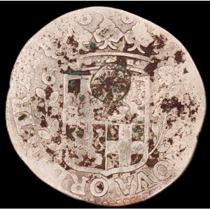 Holandia. Zwolle 6 Stuivers Rijderschelling 1681 z kontrą Srebro