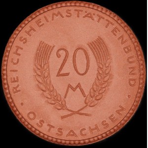 Germany. Porcelain East Saxony 20 Mark 1921