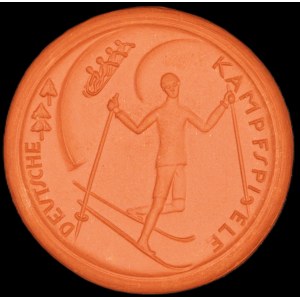 Germany. Porcelain Medal 1922 Winter Sport Week