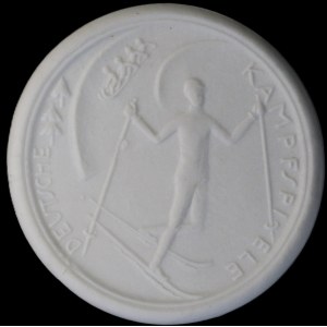 Germany. Porcelain Medal 1922 Winter Sport Week