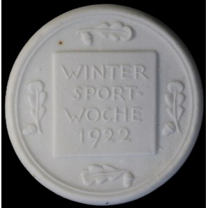 Germany. Porcelain Medal 1922 Winter Sport Week