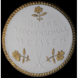 Germany. Porcelain Medal 1922 Womens' School Goldleaf
