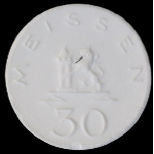 Germany. Porcelain Meissen 30 Pfennig 1921