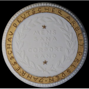 Germany. Porcelain Dresden Medal 1923 Goldleaf
