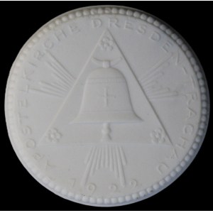 Germany. Porcelain Dresden Medal 1922 Apostile Church