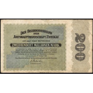 Germany. Zwickau 200 Million Marks 1923