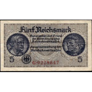 Germany. Third Reich 5 Reichsmark 1940