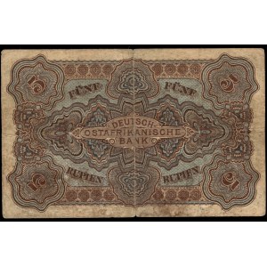 German East Africa. 5 Rupien 1905