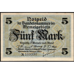 Lithuania. 5 Mark 1922 Memel