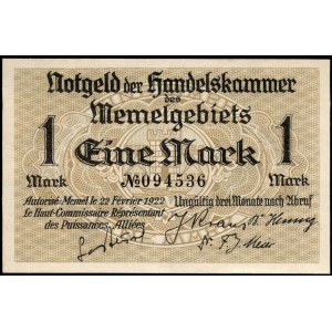 Lithuania. 1 Mark 1922 Memel