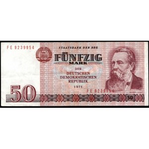 Germany. DDR 50 Marks 1971 Prefix FE