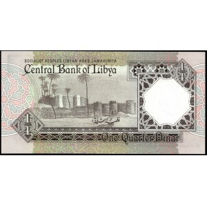 Libya. 1/4 Dinar 1991