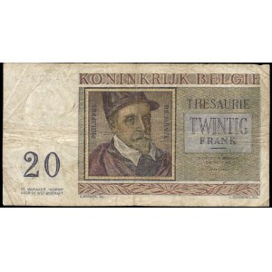 Belgium. 20 Francs 1956