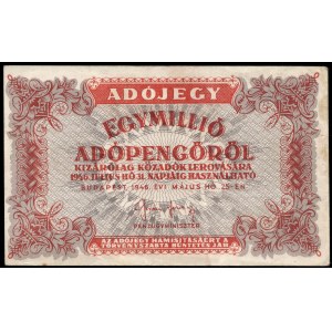 Maďarsko. 1 milión Adopcia 1946