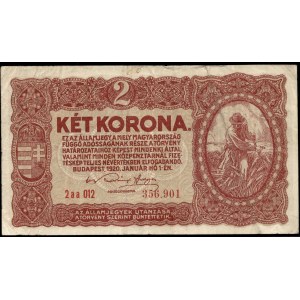 Węgry. 2 Korona 1920