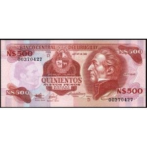 Uruguay. 500 Nuevos Pesos 1985