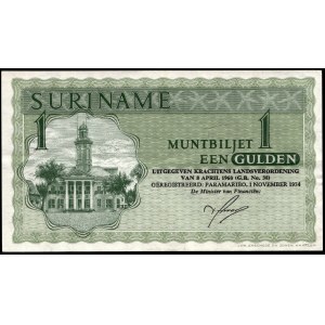 Suriname. 1 Gulden 1974