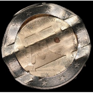 Malta. 2 Euros 2011 Mint Error Waffle Cancelled