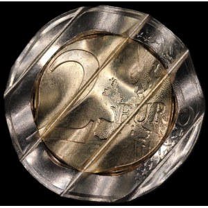 Luxembourg. 2 Euros 2014 Mint Error Waffle Cancelled