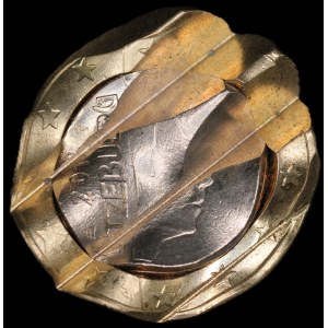 Luxembourg. 1 Euro 2014 Mint Error Waffle Cancelled