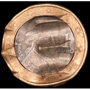 Austria. 1 Euro 2002 Mint Error Waffle Cancelled