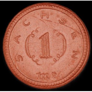 Germany. Saxony 1 Mark 1921 Porcelain