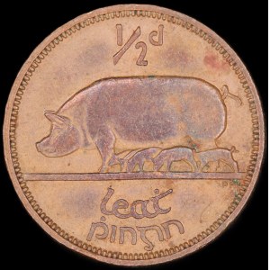 Ireland. 1/2 Penny 1964